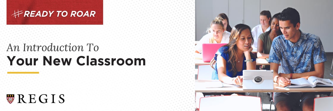 Email Header featuring a photo of students in a classroom