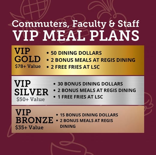 Aramark VIP Meal Plan Graphic