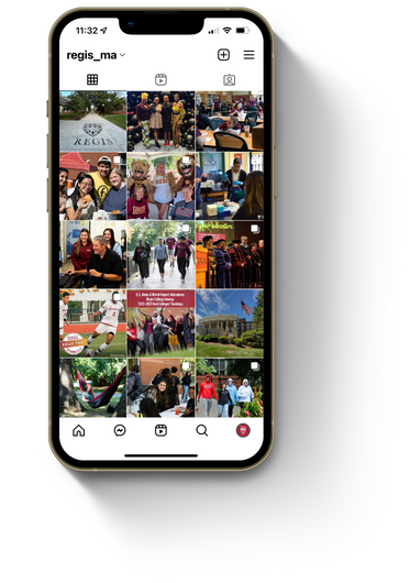 iPhone with @Regis_MA Instagram feed